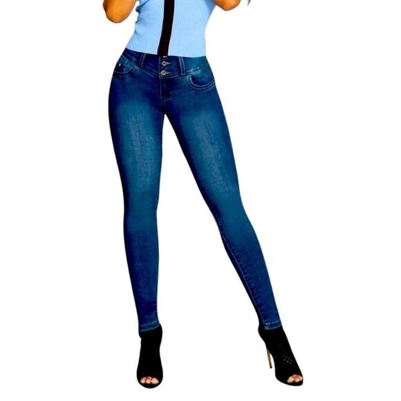 Bahiao Push Up Booty Jeans in Dark Wash Women’s Size 5/27 - Picture 2 of 11